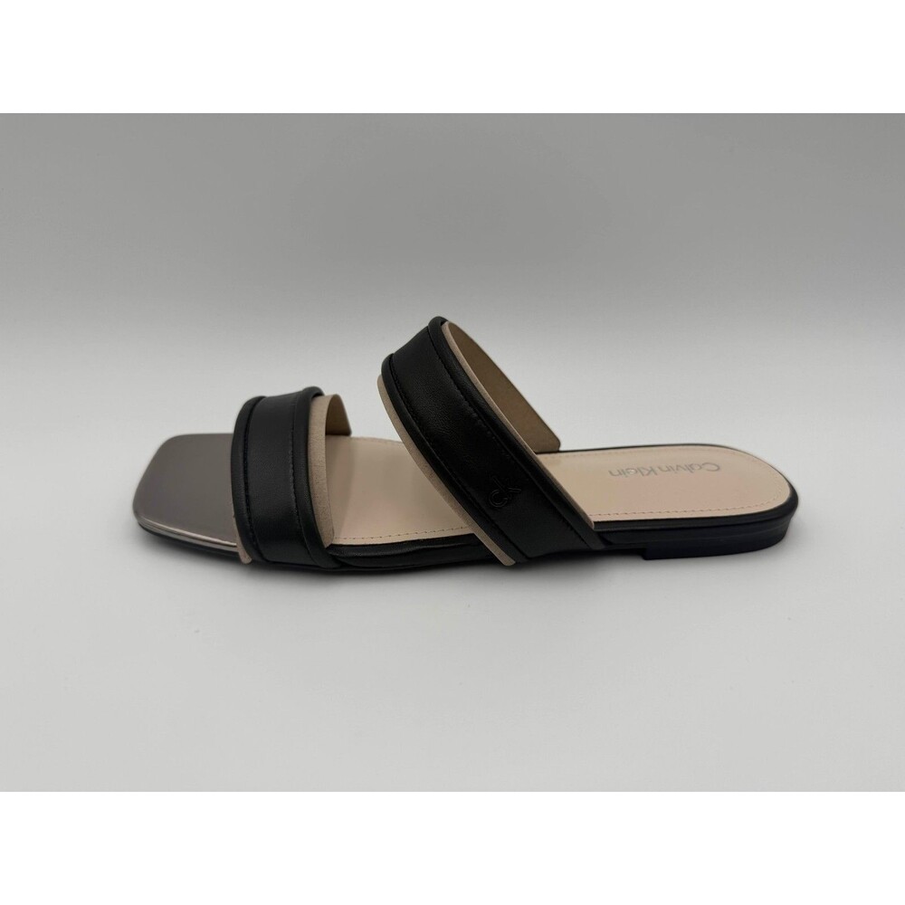 Calvin Klein Women's Felisa Double Band Slip-On Flat Sandals Size 7M